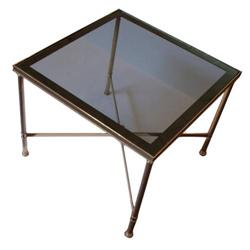 Vintage Brass and Glass Coffee Table #2339604