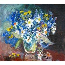  Primroses  oil in impressionism style. #2339673