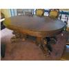 Image 1 : Walnut Carved Dining Table #2339781
