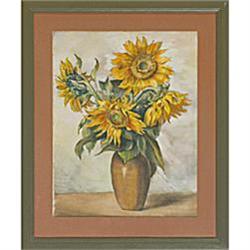 Arthur Helwig Sunflowers Watercolor painting #2339939