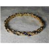 Image 1 : Estate 14K YG Gold Diamond Sapphire Bracelet #2340025