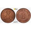 Image 1 : GERMANY: Kaiserreich, AE pfennig, 1900-A, PCGS graded MS64 RD +