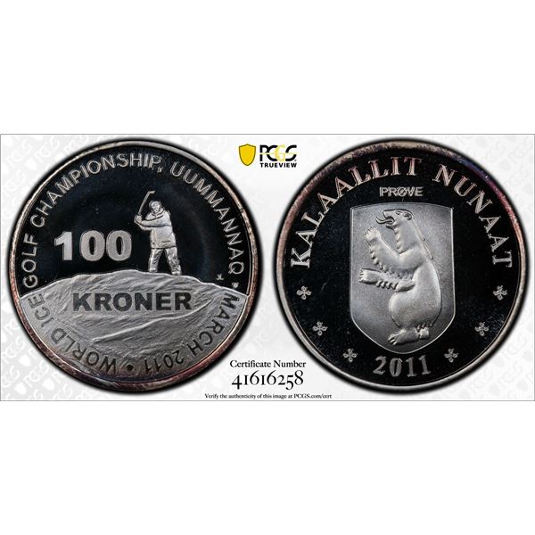 GREENLAND: Autonomous Territory, AR 100 kroner, 2011, PCGS graded Proof 69 DCAM