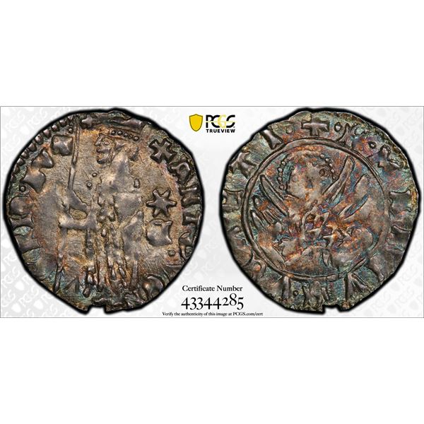 ITALIAN STATES: VENICE: Antonio Venier, 1382-1400, AR soldino (0.37g), PCGS graded MS63