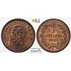 Image 1 : ITALY: Vittorio Emanuele II, 1861-1878, AE centesimo, 1861-N, PCGS graded MS64 RB