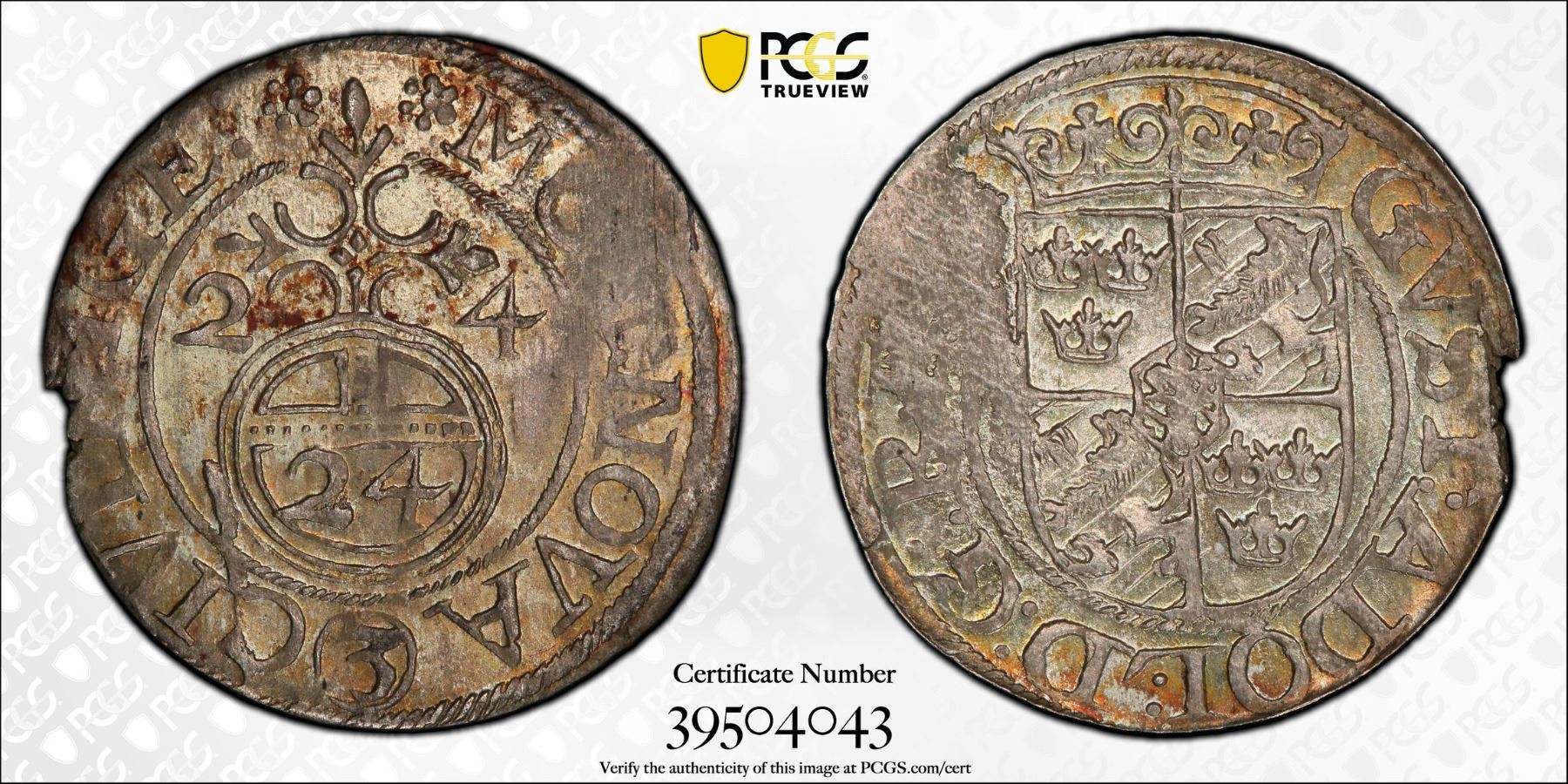 LIVONIA Gustav II Adolf 1621 1632 AR 1 24 Thaler Riga 1624 PCGS livonia-gustav-ii-adolf-1621-1632-ar-1-24-thaler-riga-1624-pcgs