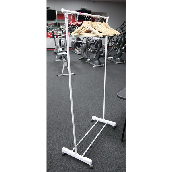 ROLLING COAT RACK WITH HANGERS