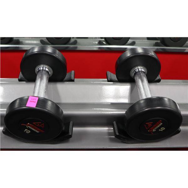 PAIR OF 10LB SNAP FITNESS DUMBBELLS