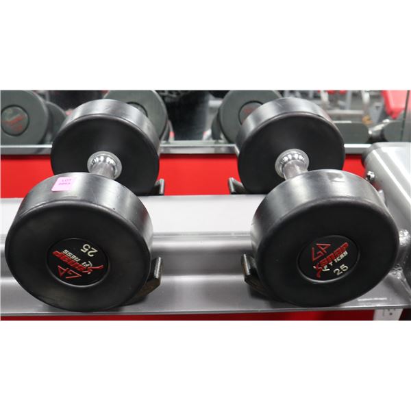 PAIR OF 25LB SNAP FITNESS DUMBBELLS