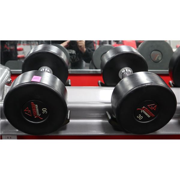 PAIR OF 30LB SNAP FITNESS DUMBBELLS