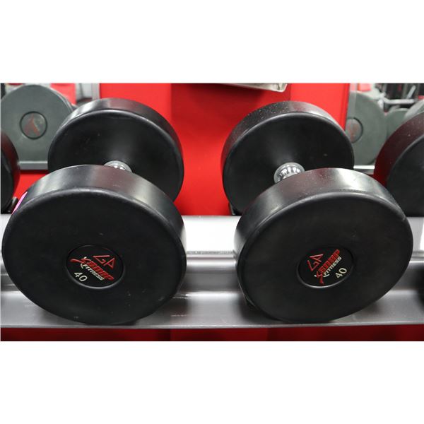 PAIR OF 40LB SNAP FITNESS DUMBBELLS