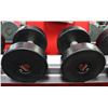 Image 1 : PAIR OF 40LB SNAP FITNESS DUMBBELLS