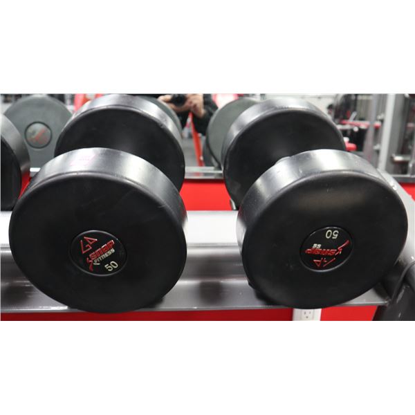 PAIR OF 50LB SNAP FITNESS DUMBBELLS