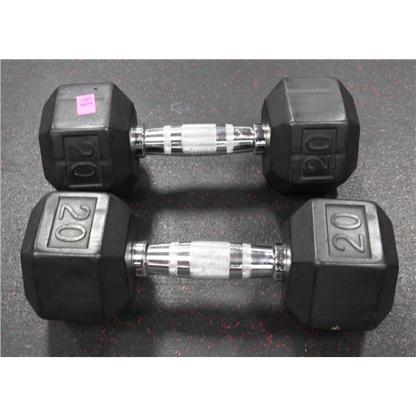 PAIR OF 20LB DUMBBELLS