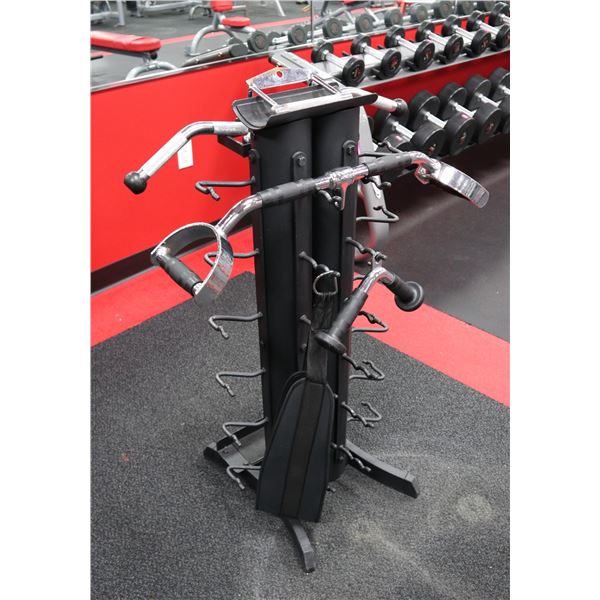 STORAGE RACK FOR LIFTING ACCESSORIES, INCLUDES