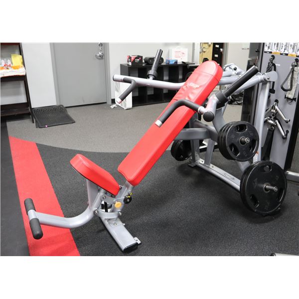 MATRIX  INCLINE BENCH, INCLUDES FREE WEIGHTS