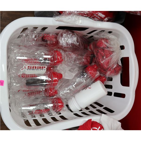 BASKET OF SNAP FITNESS WATERBOTTLES & MORE