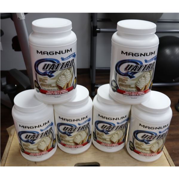 CASE OF 6 MAGNUM QUATTRO PROTEIN ISOLATE JUGS