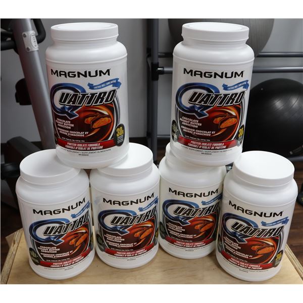 CASE OF 6 MAGNUM QUATTRO PROTEIN ISOLATE JUGS