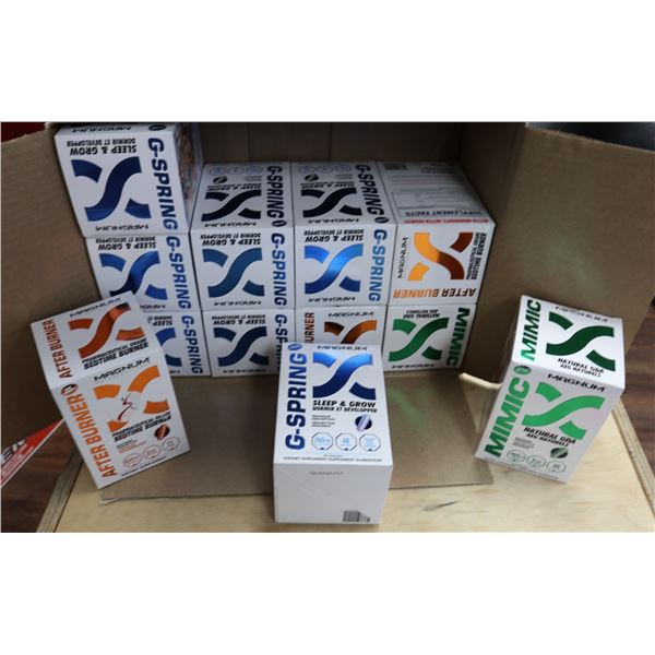 12 BOXES ASSORTED MAGNAM CAPSULES, INCLUDES