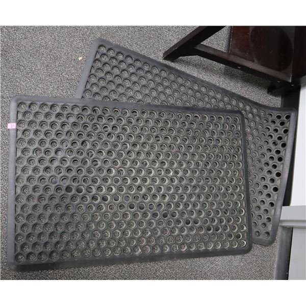 LOT OF 2 RUBBER FLOOR MATS, 33 X 21