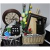 Image 1 : 2 BASKETS OF ASSORTED DECORATIONS & MORE