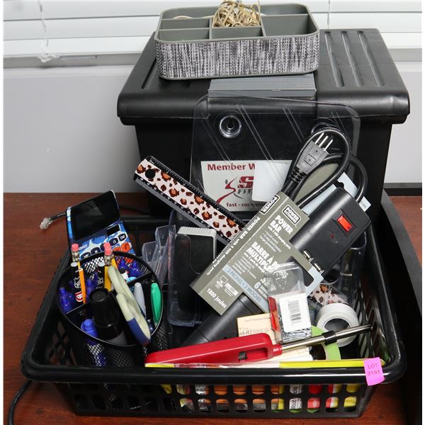 LOT OF ASSORTED OFFICE ITEMS
