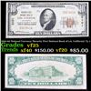 1929 $10 National Currency 'Security First National Bank of LA, California' Ty 1 Grades vf+