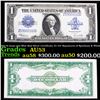 1923 $1 large size Blue Seal Silver Certificate, Fr-237 Signatures of Speelman & White Grades Select