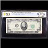 Image 2 : ***Auction Highlight*** PCGS 1950A $20 FRN Mint Error Prined Foldover Error Chicago, IL Graded au58 