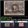 1863 US Fractional Currency 50c Second Issue fr-1322 Washington In Oval Fiber Paper Graded vf35 By P