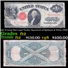 Image 1 : 1917 $1 Large Size Legal Tender, Signatures of Spellman & White, FR39  Grades f, fine