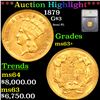 ***Auction Highlight*** 1879 Three Dollar Gold 3 Graded ms63+ By SEGS (fc)
