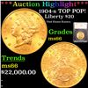 ***Auction Highlight*** 1904-s TOP POP! Gold Liberty Double Eagle $20 Graded ms66 By SEGS (fc)
