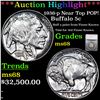 ***Auction Highlight*** 1936-p Near Top POP! Buffalo Nickel 5c Graded ms68 By SEGS (fc)
