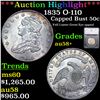 ***Auction Highlight*** 1835 O-110 Capped Bust Half Dollar 50c Graded au58+ By SEGS (fc)