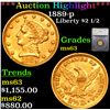 ***Auction Highlight*** 1889-p Gold Liberty Quarter Eagle $2 1/2 Graded ms63 By SEGS (fc)