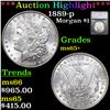***Auction Highlight*** 1889-p Morgan Dollar $1 Graded ms65+ By SEGS (fc)