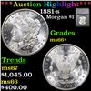 ***Auction Highlight*** 1881-s Morgan Dollar $1 Graded ms66+ By SEGS (fc)