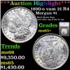 ***Auction Highlight*** 1890-o vam 21 R4 Morgan Dollar $1 Graded ms65+ By SEGS (fc)
