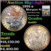 ***Auction Highlight*** 1891-s Morgan Dollar $1 Graded ms66+ By SEGS (fc)