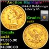 ***Auction Highlight*** 1844-d Dahlonega Gold Liberty Half Eagle $5 Graded au53 By SEGS (fc)