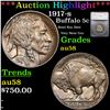 ***Auction Highlight*** 1917-s Buffalo Nickel 5c Graded au58 By SEGS (fc)