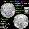 ***Auction Highlight*** 1891-p vam 9 R5 Morgan Dollar $1 Graded ms64+ By SEGS (fc)