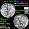 ***Auction Highlight*** 1917-s obverse Walking Liberty Half Dollar 50c Graded ms63+ By SEGS (fc)