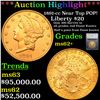 ***Auction Highlight*** 1891-cc Near Top POP! Gold Liberty Double Eagle $20 Graded ms62+ By SEGS (fc