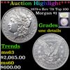 ***Auction Highlight*** 1879-s Rev '78 Top 100 Morgan Dollar $1 Graded Unc Details By USCG (fc)