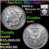***Auction Highlight*** 1884-s Morgan Dollar $1 Graded BU+ By USCG (fc)
