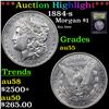 ***Auction Highlight*** 1884-s Morgan Dollar $1 Graded Choice AU By USCG (fc)