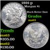 1891-p Morgan Dollar $1 Grades Select Unc